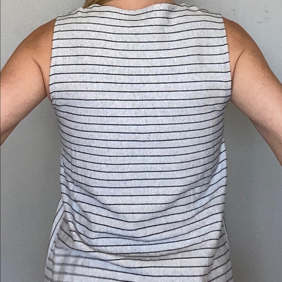 J. Crew Sleeveless Knit Striped Shell Sweater Tank - Picture 3 of 5